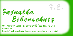 hajnalka eibenschutz business card